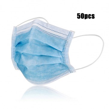 50PCS/Pack Disposable Face Mask 3 Lays Cutton Soft Breathable Face Masks Set