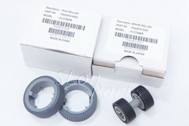 Micvtve Ersatz-Set Sockelrolle + Bremswalze PA03670-0001/0002 Für Fi-7160/Fi-7260