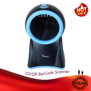 YZ828 Barcode Scanner Omni-Directional  High Definition Desktop USB RS232 Easy Scan 1D 2D Bar Code Yanzeo Warranty 12 Months