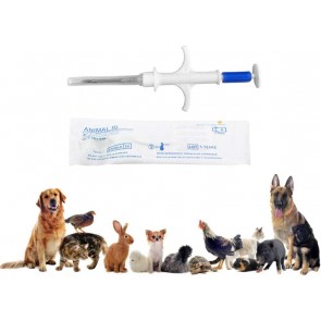 100pcs 1.4*8mm 134.2KHz RFID Animal Microchip Kit Pet Dog Injection with Syringe  Bioglass Chip for Pet Microchip Ear Tag FDX-B ISO 11784/11785 For Animal Management 
