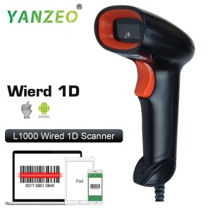 Yanzeo L1000 Barcode Scanner Handheld 1D Protable USB Laser Scanner for Supermarket Store Library