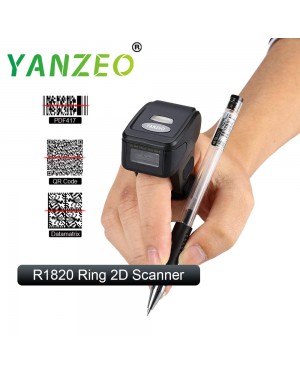 Yanzeo R1820 Finger Scanner 2D Barcode Scanner Wearable Ring  Finger2.4G Wireless Bluetooth Bar Code Reader Portable 