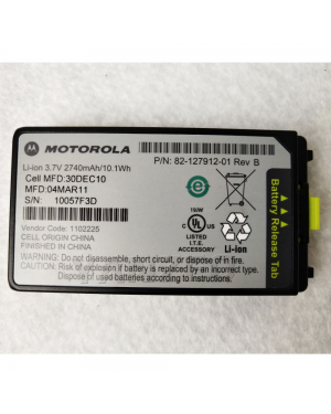 MC3090 MC3090Z MC3090R MC3090G for Motorola Symbol 3.7V 2740mA Battery P/N:82-127912-01