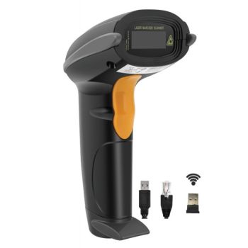 Yanzeo W6811 1D Laser Barcode Scanner Wireless 2.4G Handheld USB Reader for POS System